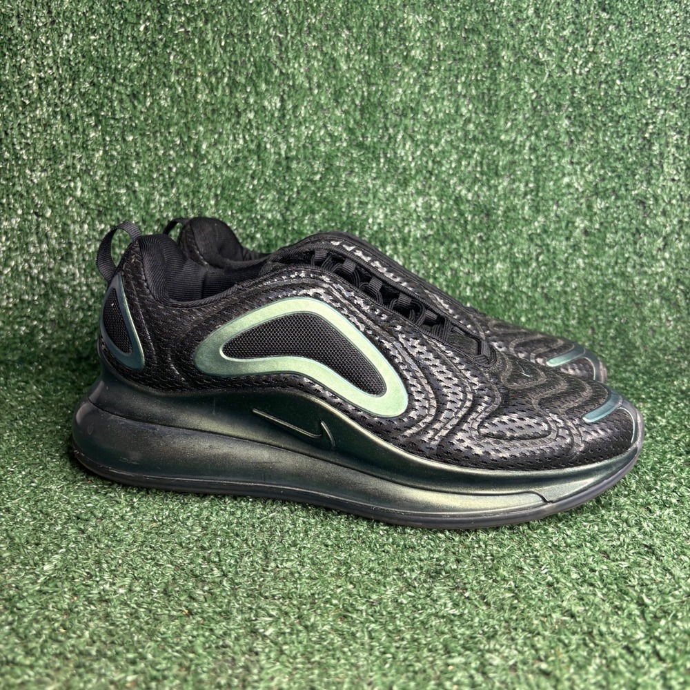 Nike Air Max 720 Throwback Future Mesh Iridescent Running Shoes Black Womens 8.5